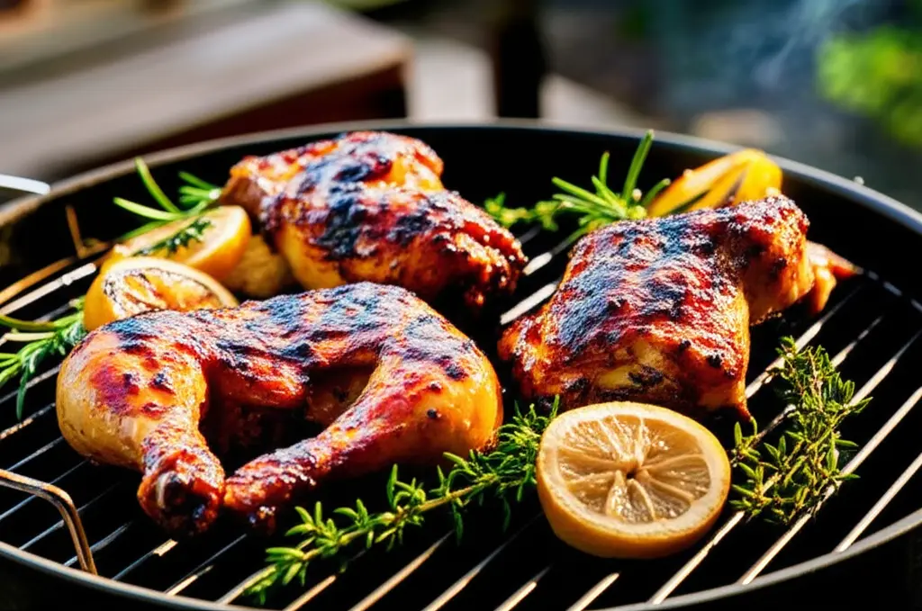 Grillad kyckling med glaze på utegrill