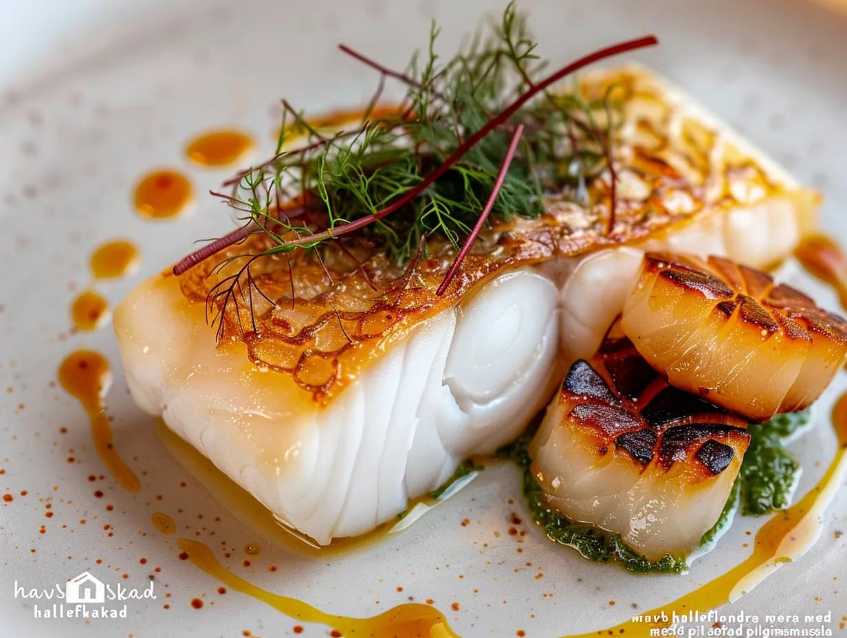 Hälleflundra recept Myllymäki med låg temperatur i ugn för saftig och jämn fisk