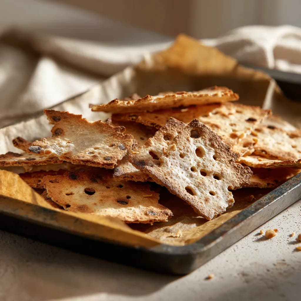 Knäckebröd som är tunt, krispigt och hembakat med frön, upplagt på galler