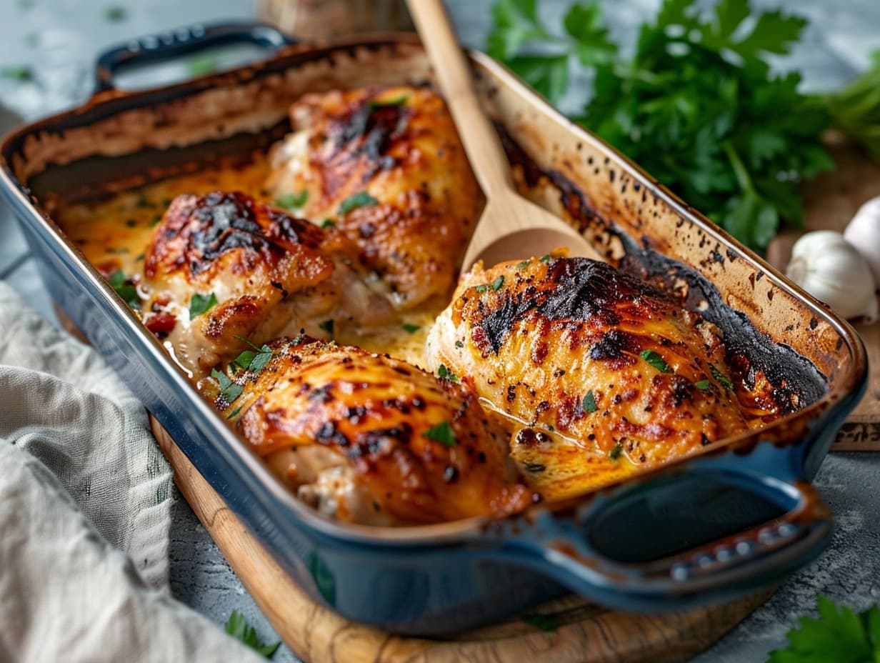 Ugnsbakad kyckling med mango chutney