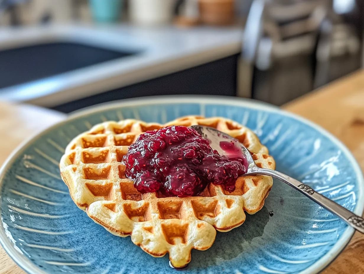Lite tunnare pannkaksvåfflor utan bakpulver.