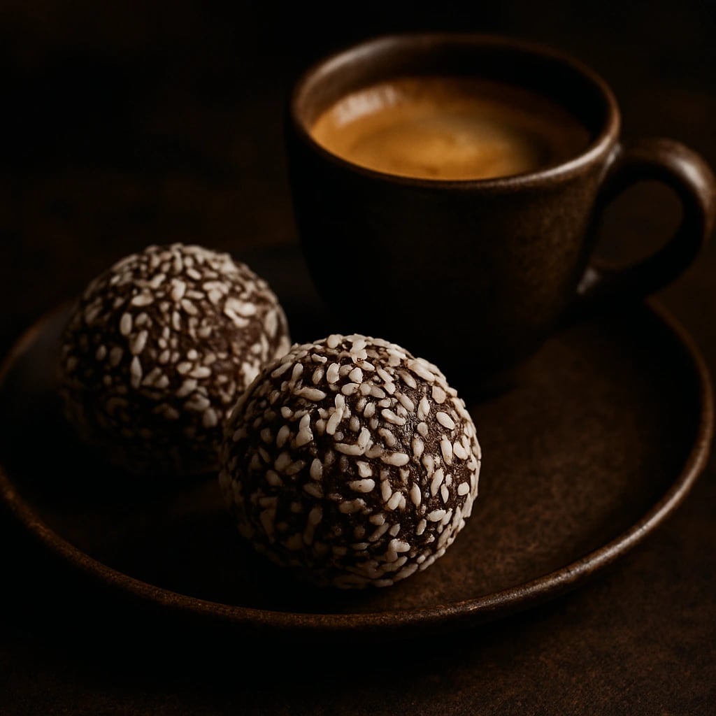 Chokladbollar rullade i pärlsocker