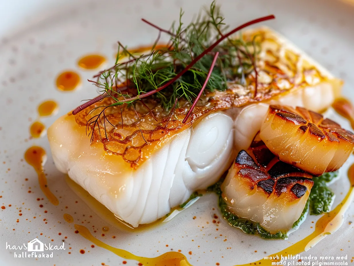 Hälleflundra recept Myllymäki med låg temperatur i ugn för saftig och jämn fisk