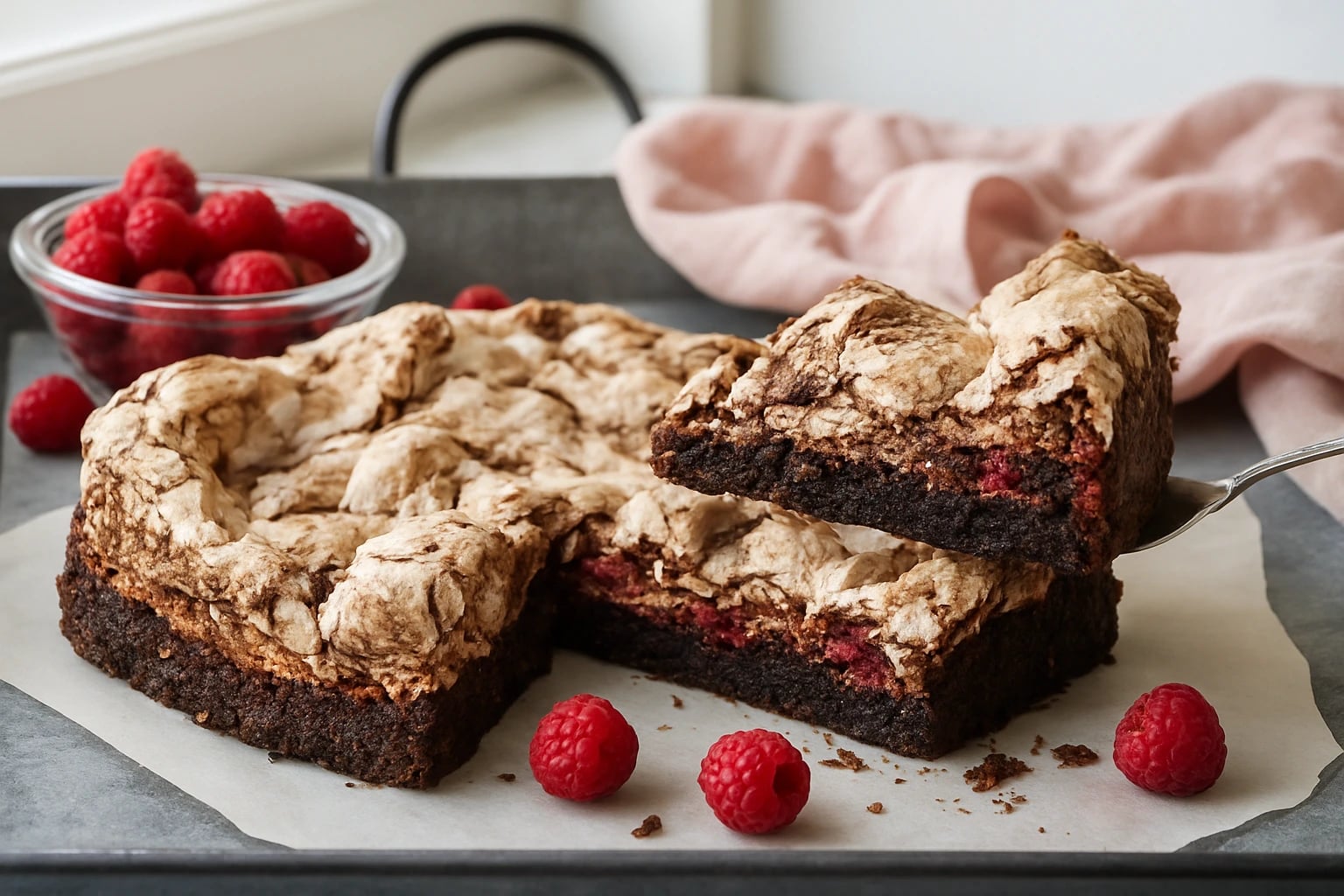 Kladdkaka med chokladmaräng