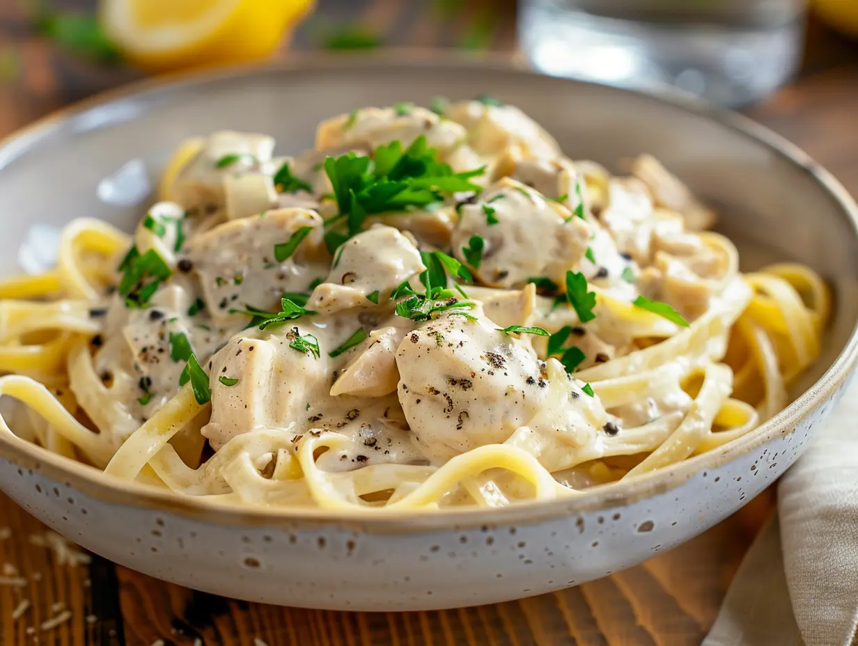Kramig kycklingpasta recept – Perfekt snabb