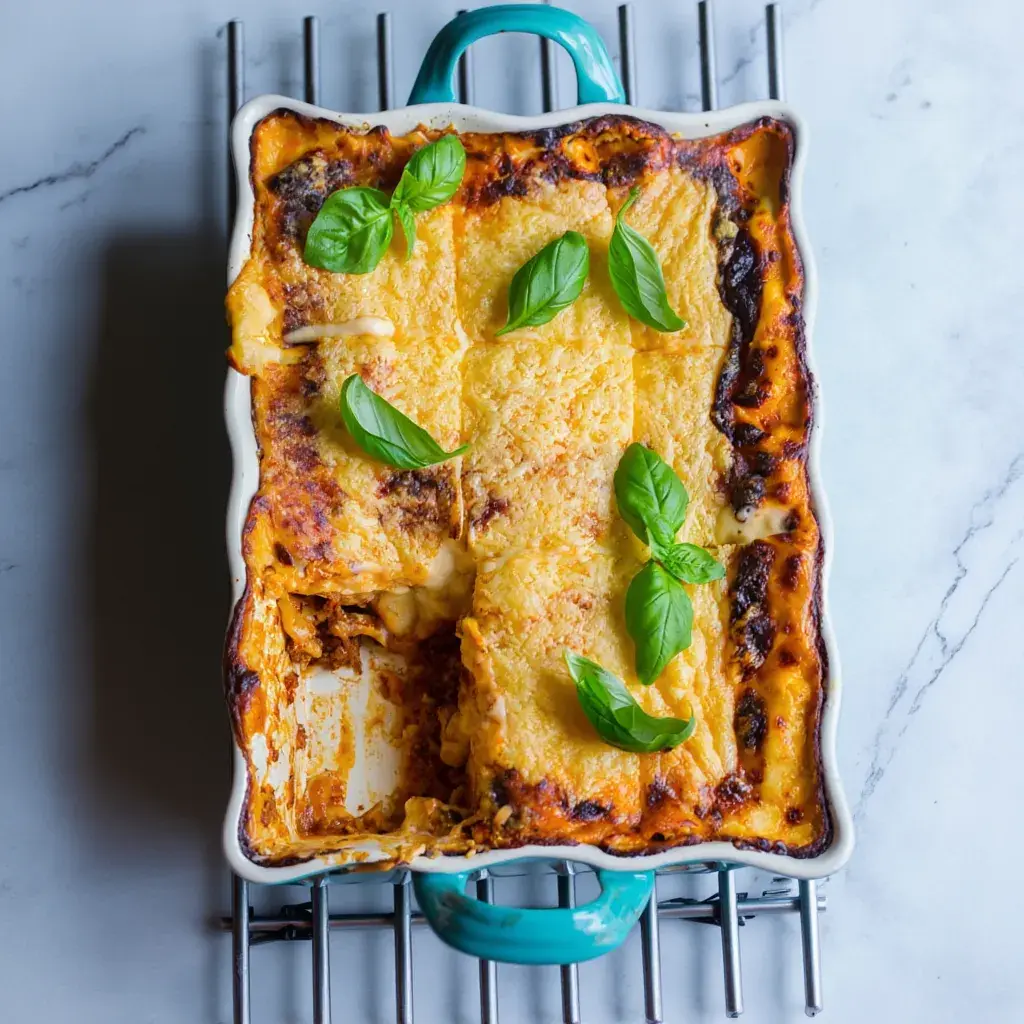 Krämig lasagne med extra allt