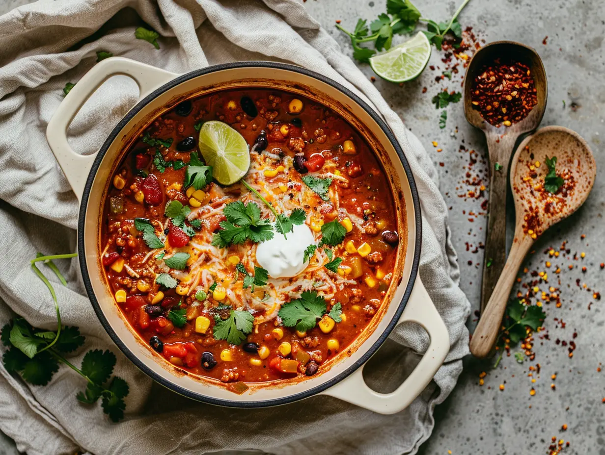 Kycklingfärs recept med chili och tomat