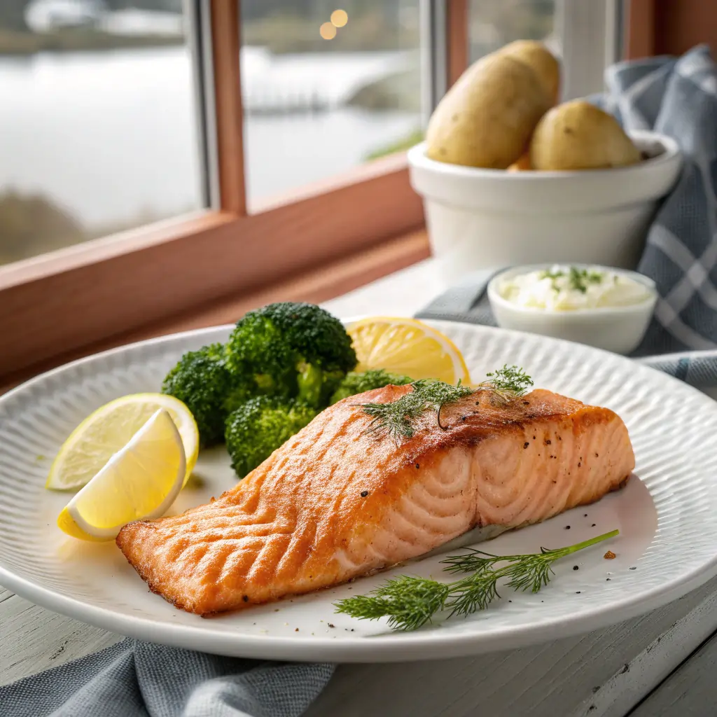 Lax recept med ugnsbakad lax och grönsaker