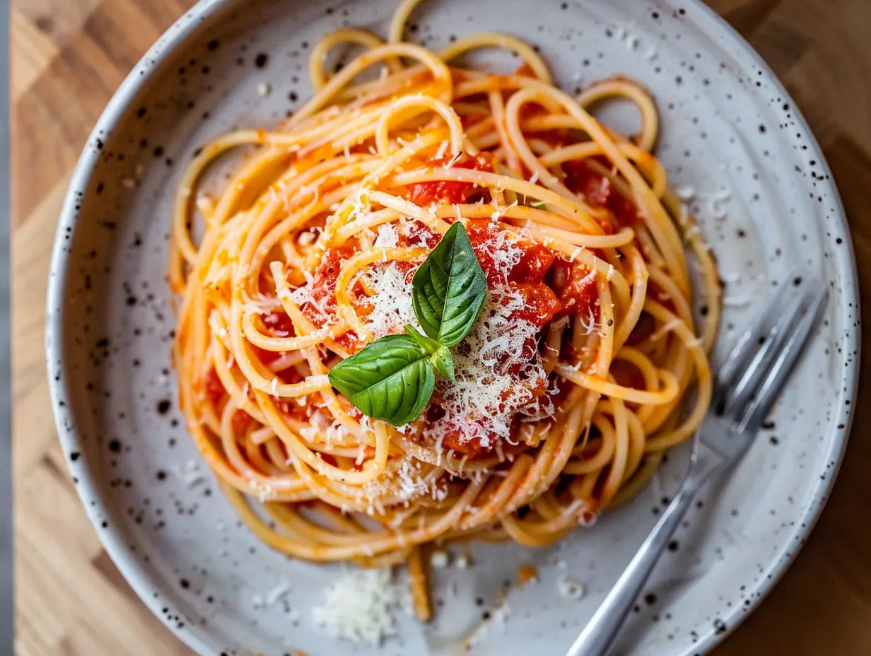 Pasta med krämig burratasås