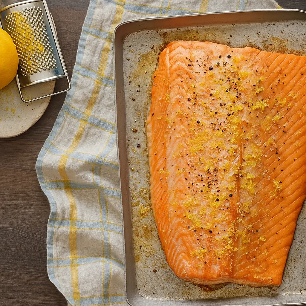 Laxfilé i ugn med citron