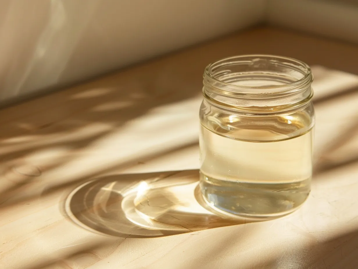 Klar och gyllene sockerlag i en kastrull på spisen, redo att användas för att ge sötma och glans till bakverk.