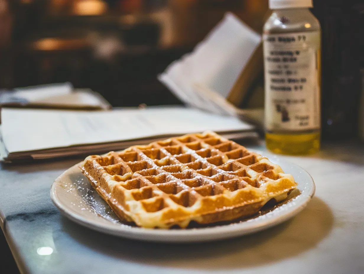 Krispiga våfflor bakade på rapsolja.