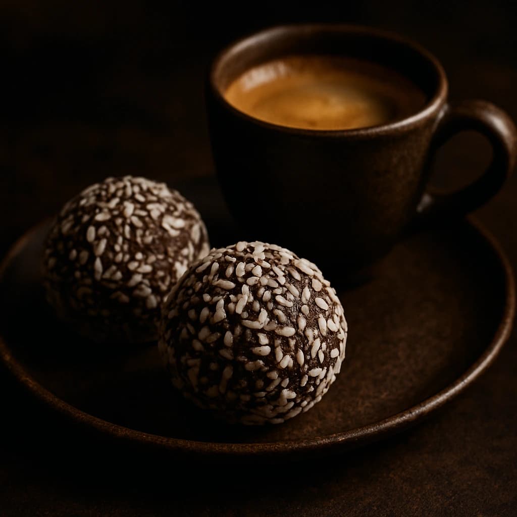 Chokladbollar rullade i pärlsocker