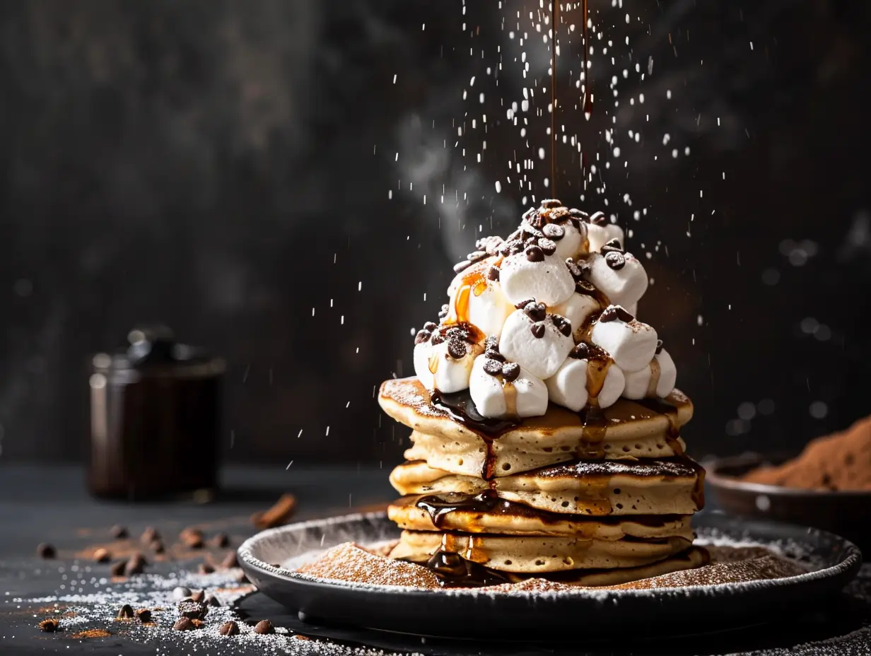 Amerikanska pannkakor med chokladchips