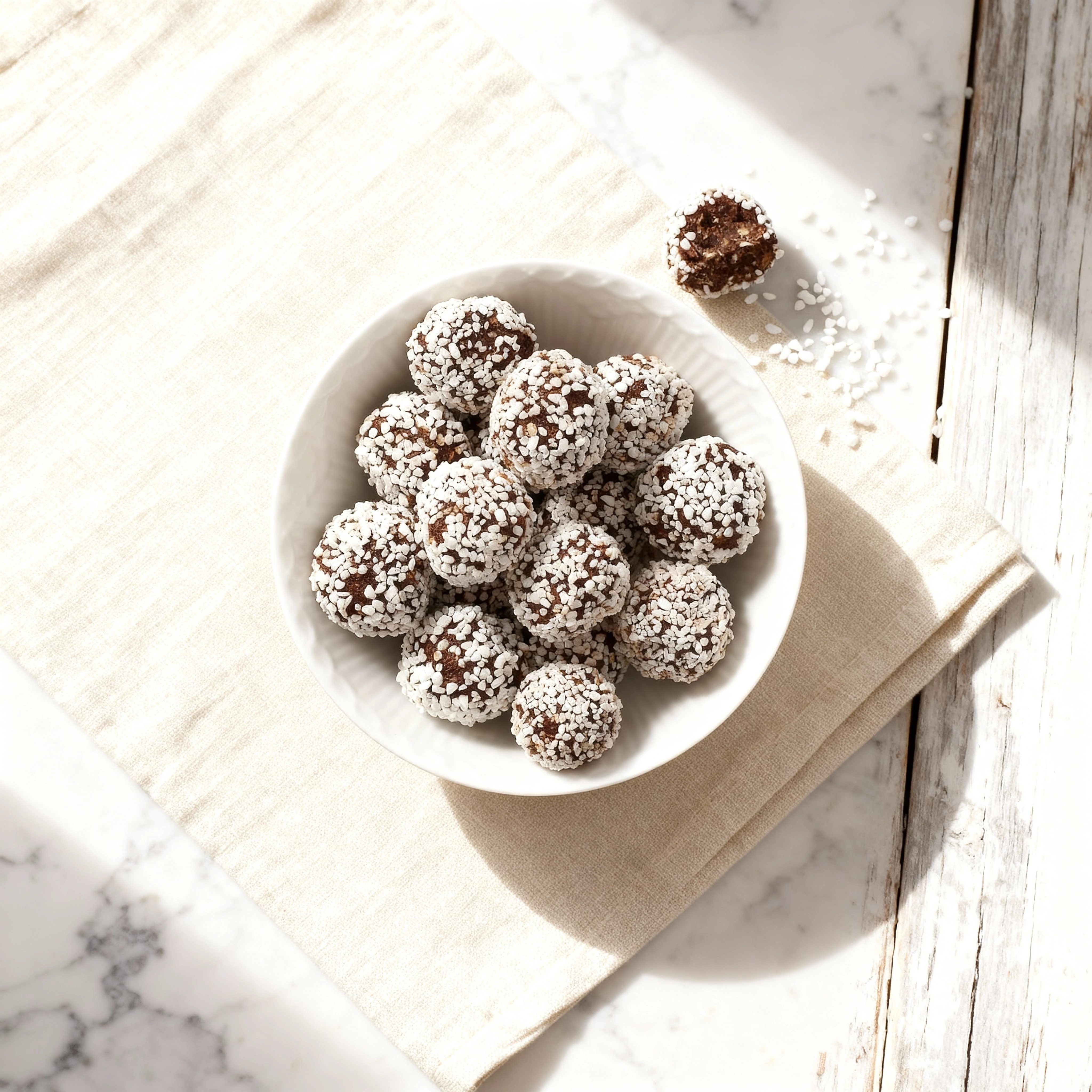 Chokladbollar med brynt smör