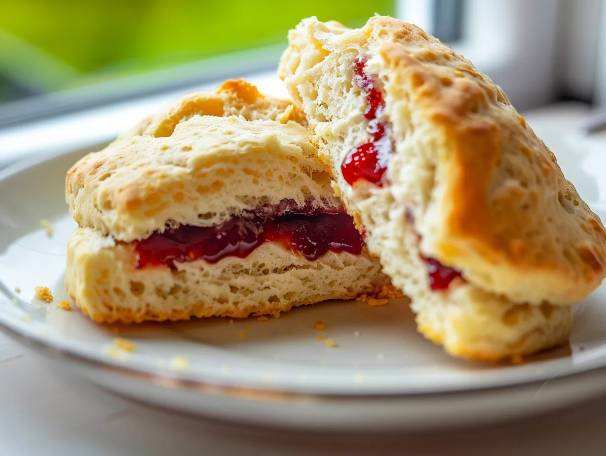 Glutenfria scones på plåt med krispig yta och fluffig insida, nygräddade och redo för fika.