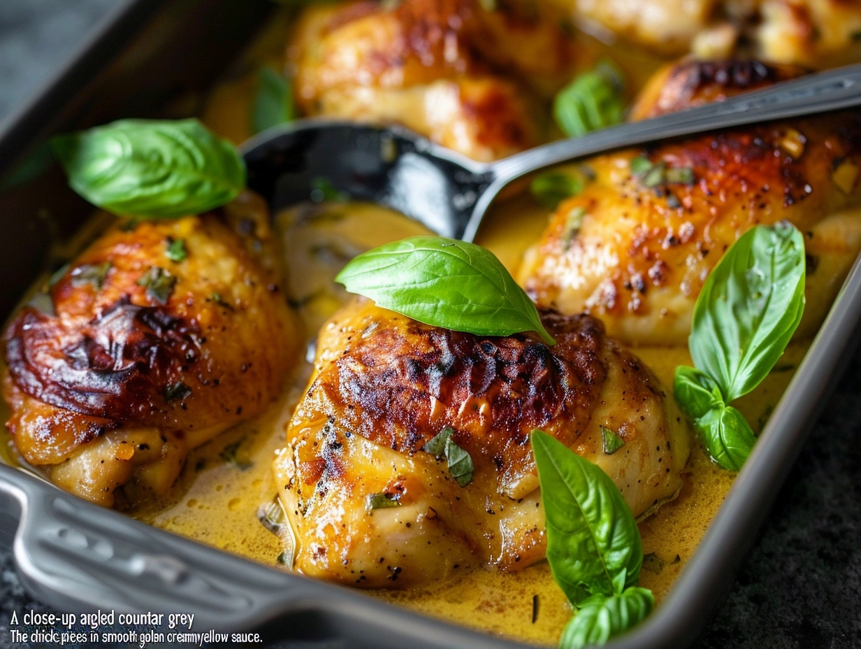 Kyckling i sås i ugn