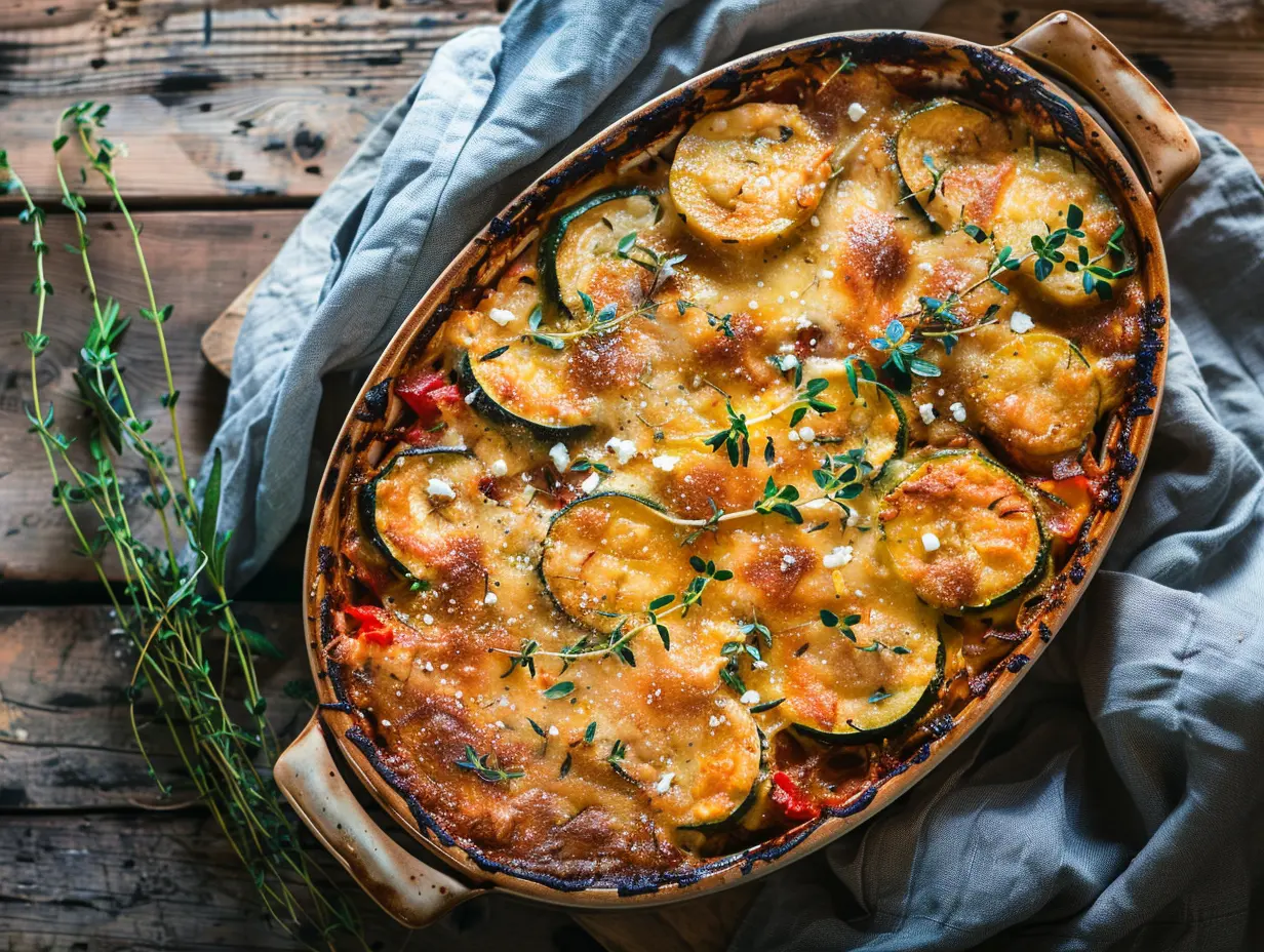 Medelhavsgratäng med kycklingfärs