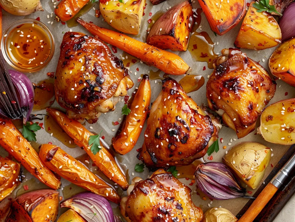 Kycklinglårfile i ugn recept med honungsglaze