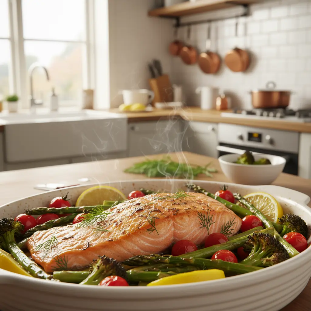 Lax i ugn recept med grönsaker