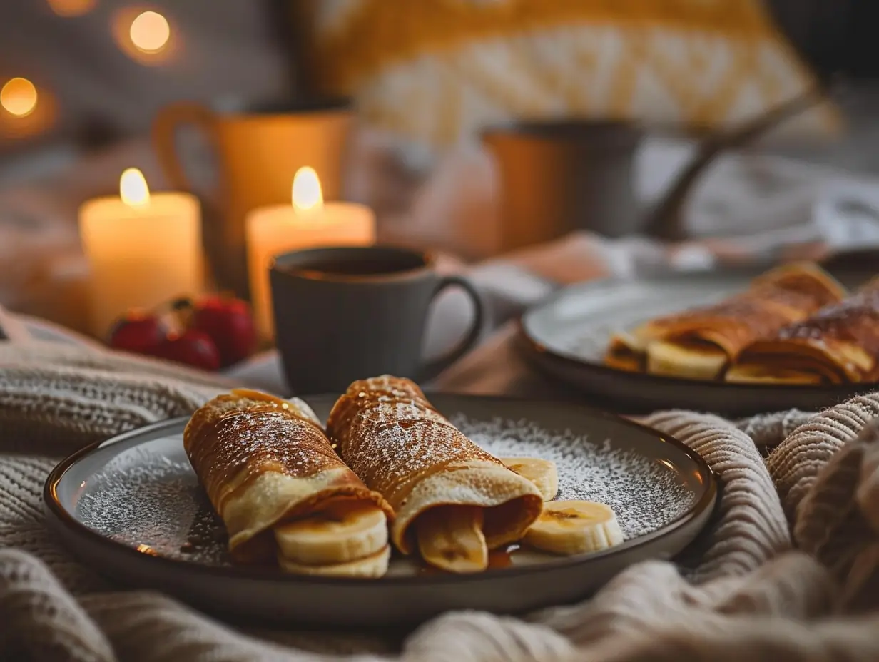 Pannkakor för två med banan