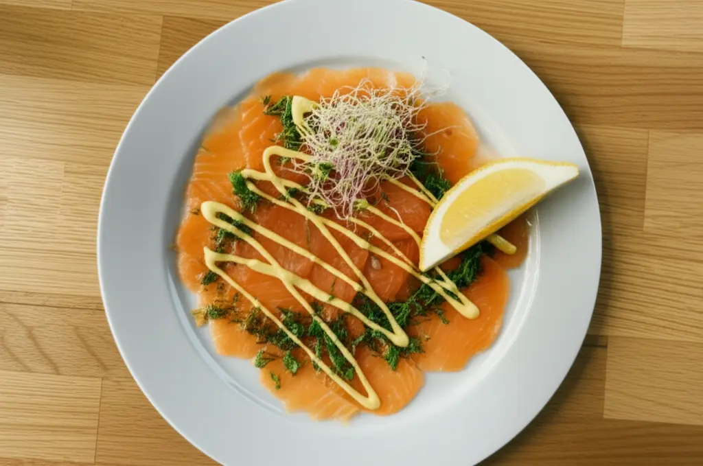 Klassisk gravad lax med dill och citron