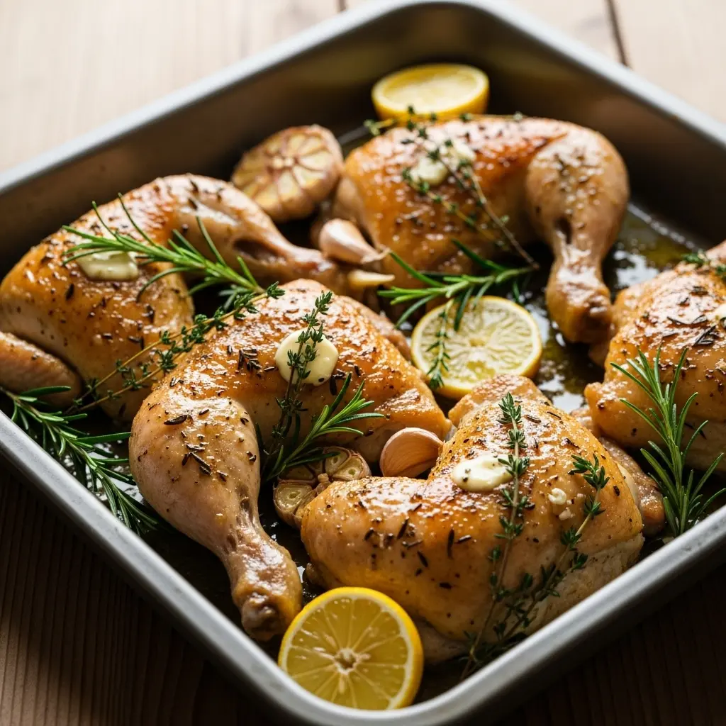 Citronkyckling i ugn med rosmarin och timjan