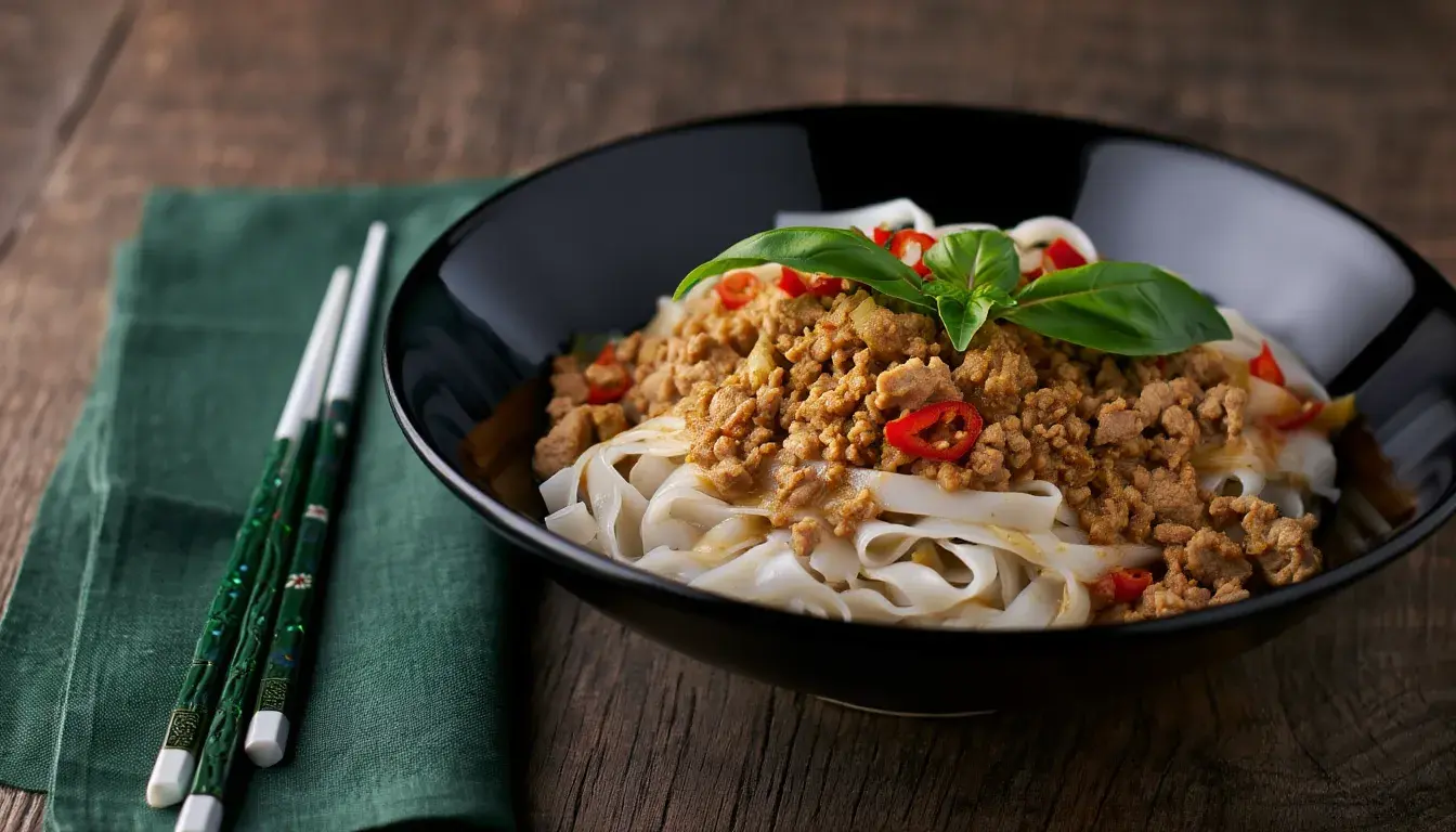 Thailändsk gryta med kycklingfärs och citrongräs