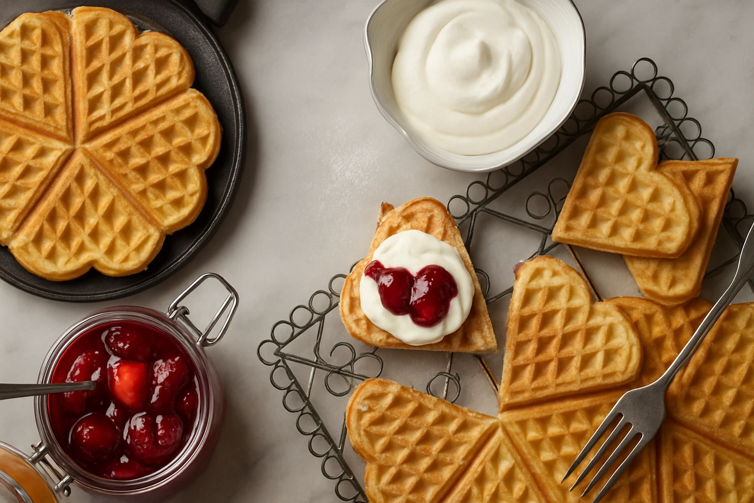 Klassiska frasiga våfflor