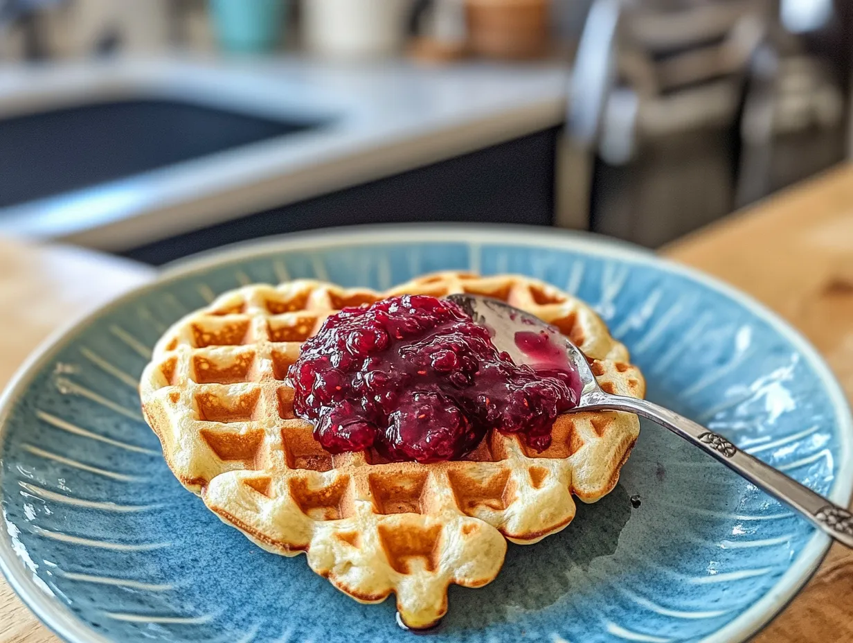 Lite tunnare pannkaksvåfflor utan bakpulver.